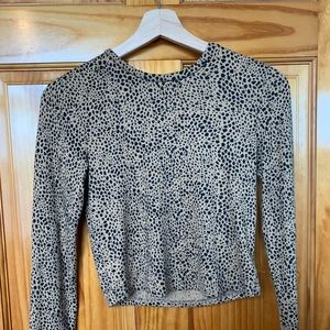 American Eagle Medium soft and sexy long sleeve cheetah print top